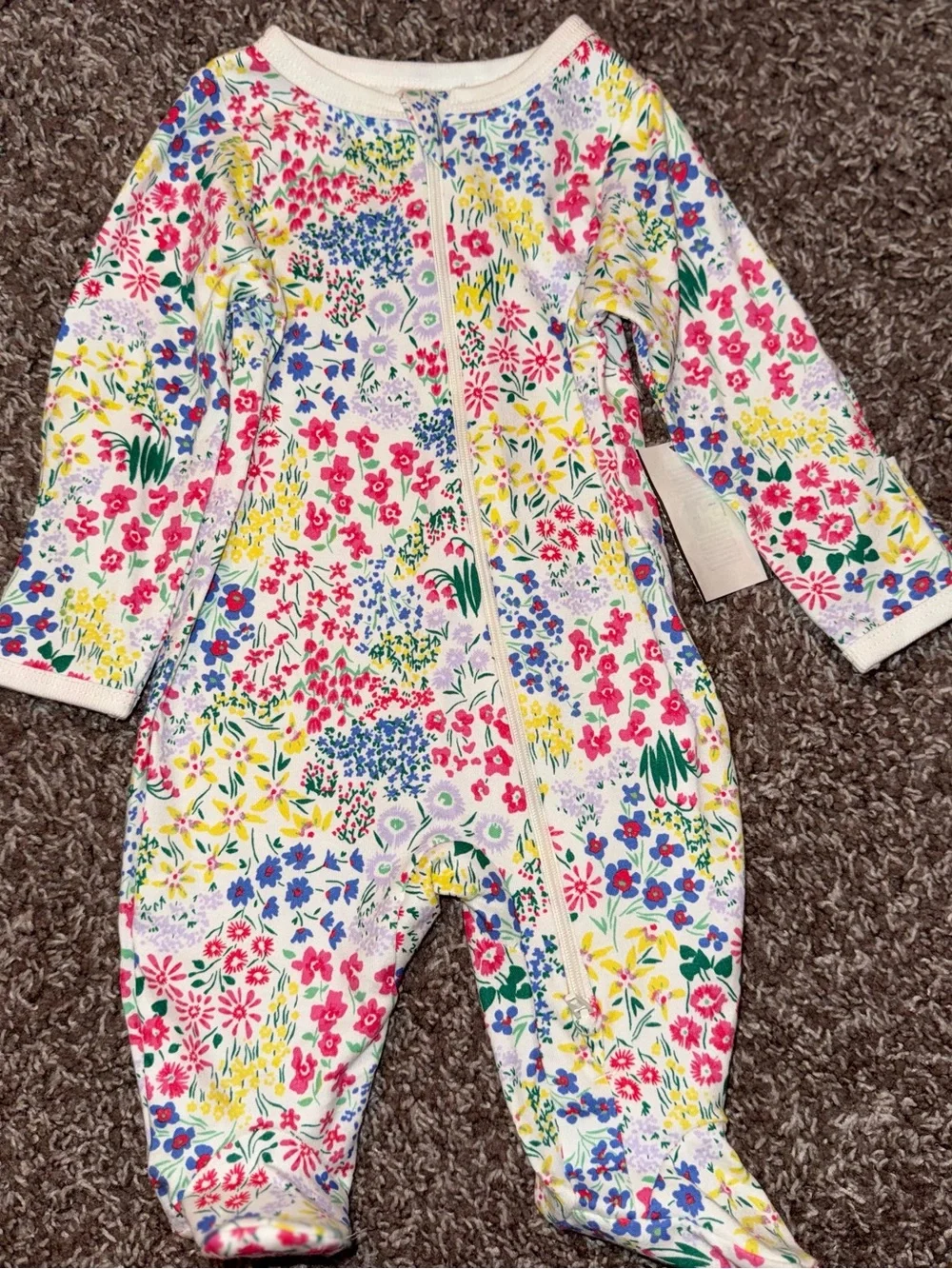Wonder Nation Baby Girls’ Flower Sleeper
